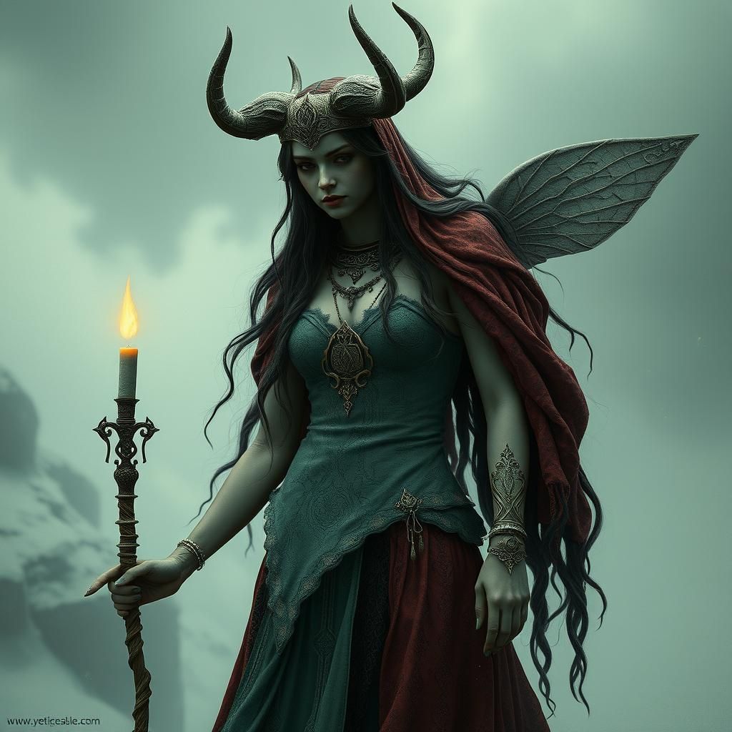 Goddess Jotun-Niflheim in Detailed Matte Style