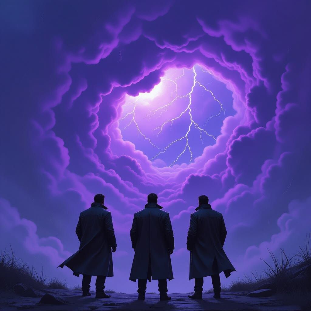 Ominous Portal to Another Dimension in Gritty Sci-Fi Style