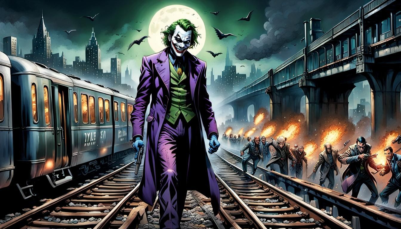 Joker Drives Armored Train Through War Zone