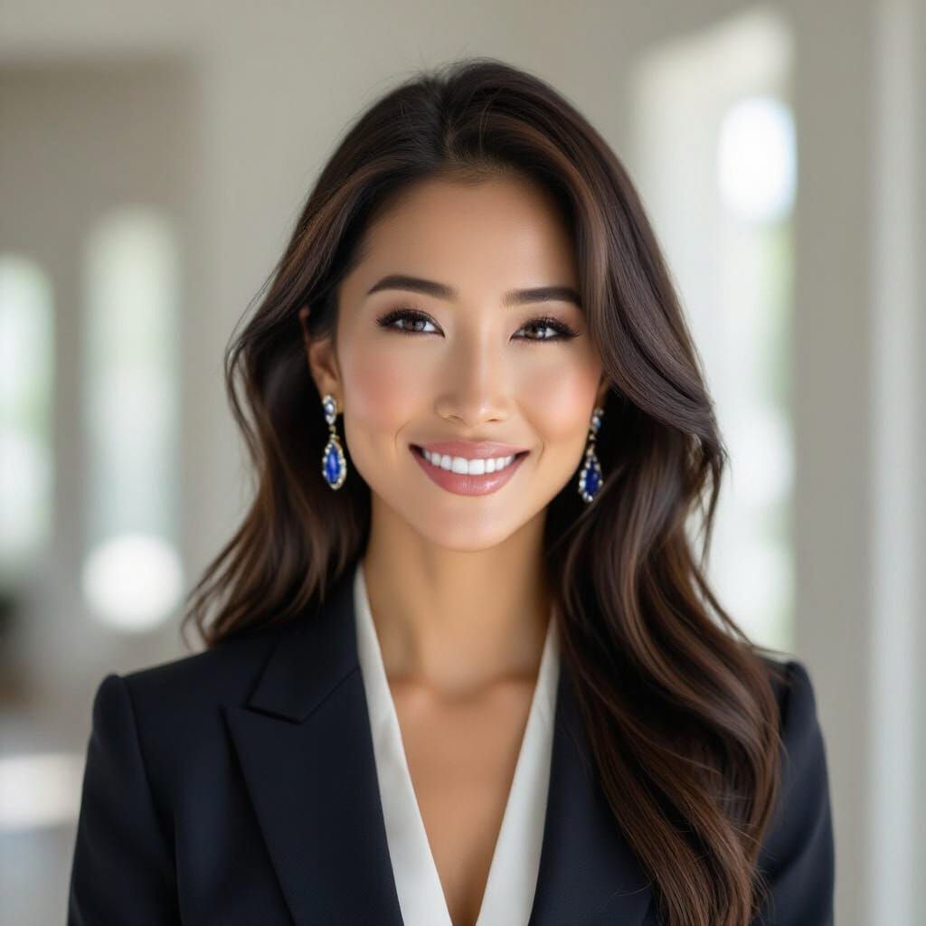 Elegant Professional Woman in Modern Home