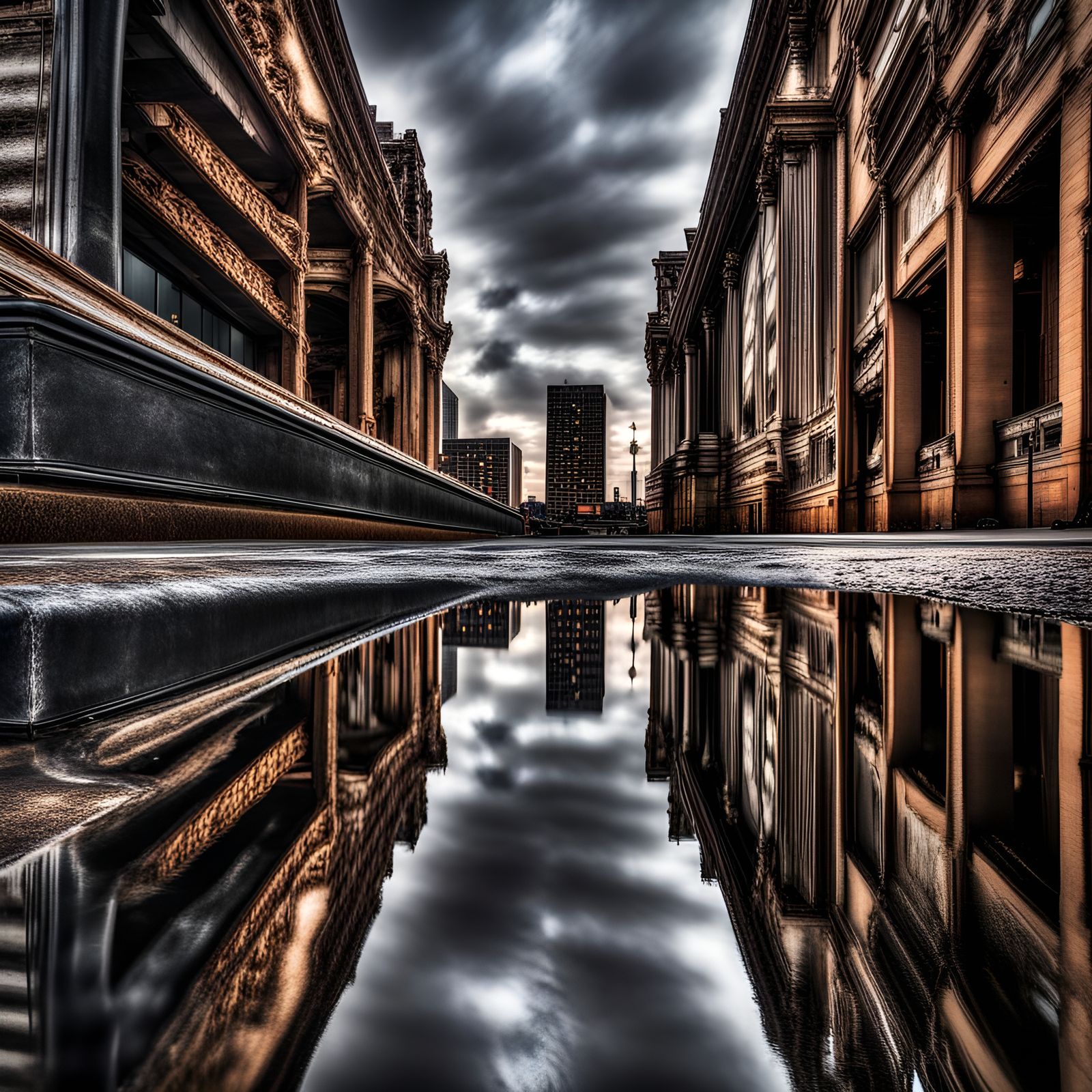 Intricate Hyperrealistic Reflection with Cinematic Compositi...