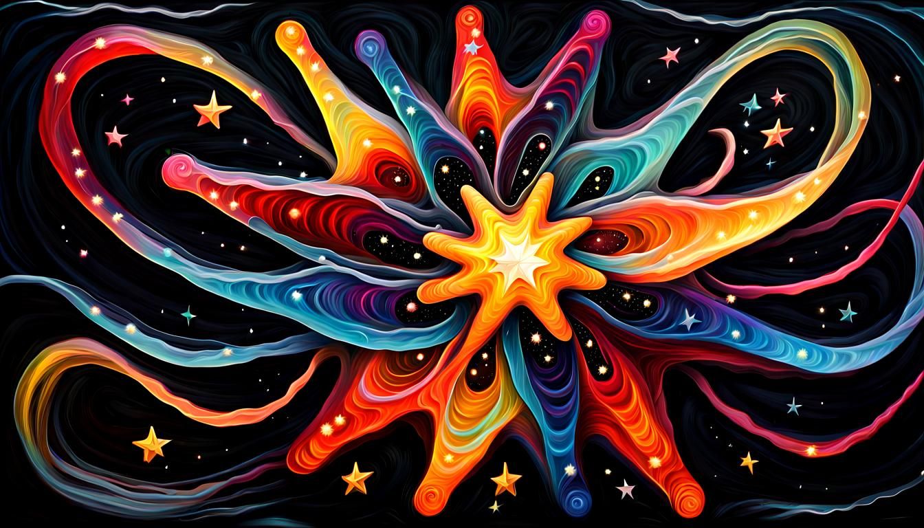 Electromagnetic Jelly Coils Surround Newborn Star: Impasto S...