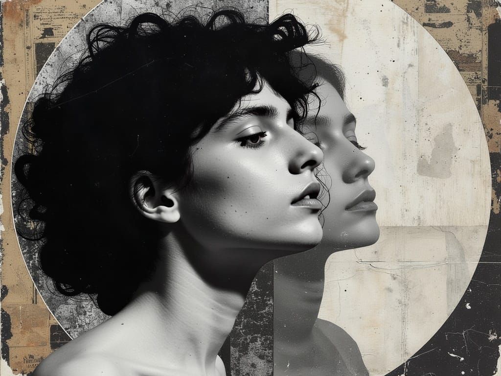 Cillian Murphy Portrait in Altarpiece Collage Style