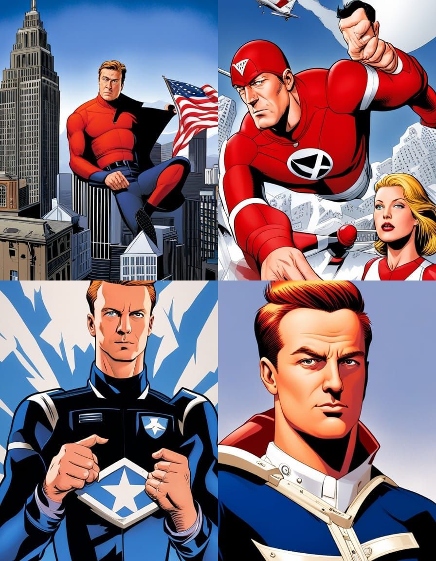 Superhero Comic Book Art Illustration