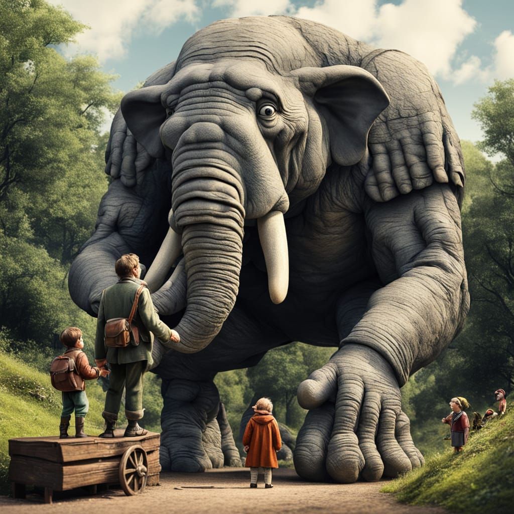 Gulliver's Visit to Lilliput as a Giant