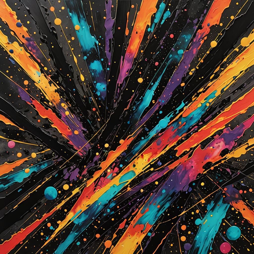 Abstract Cosmic Energy with Radiant Hues