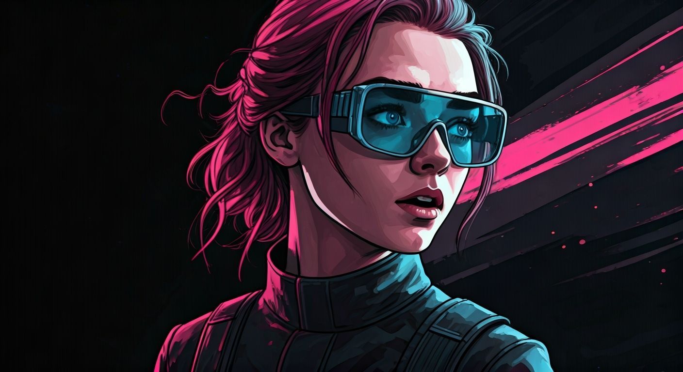 Ashildr in Futuristic Uniform, Graphic Novel Style