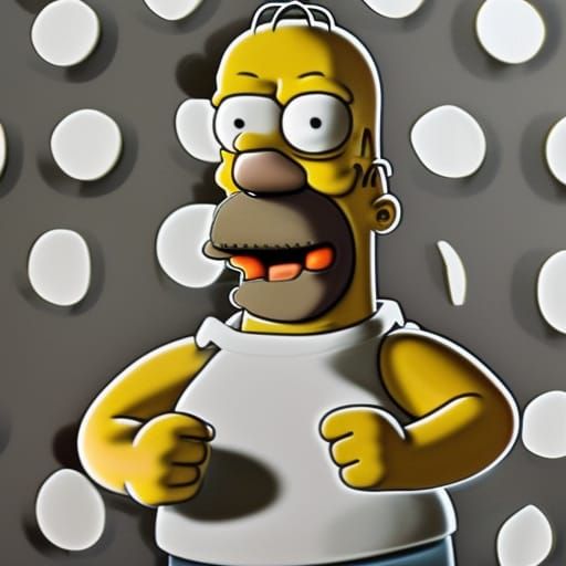 Homer Simpson Character Illustration