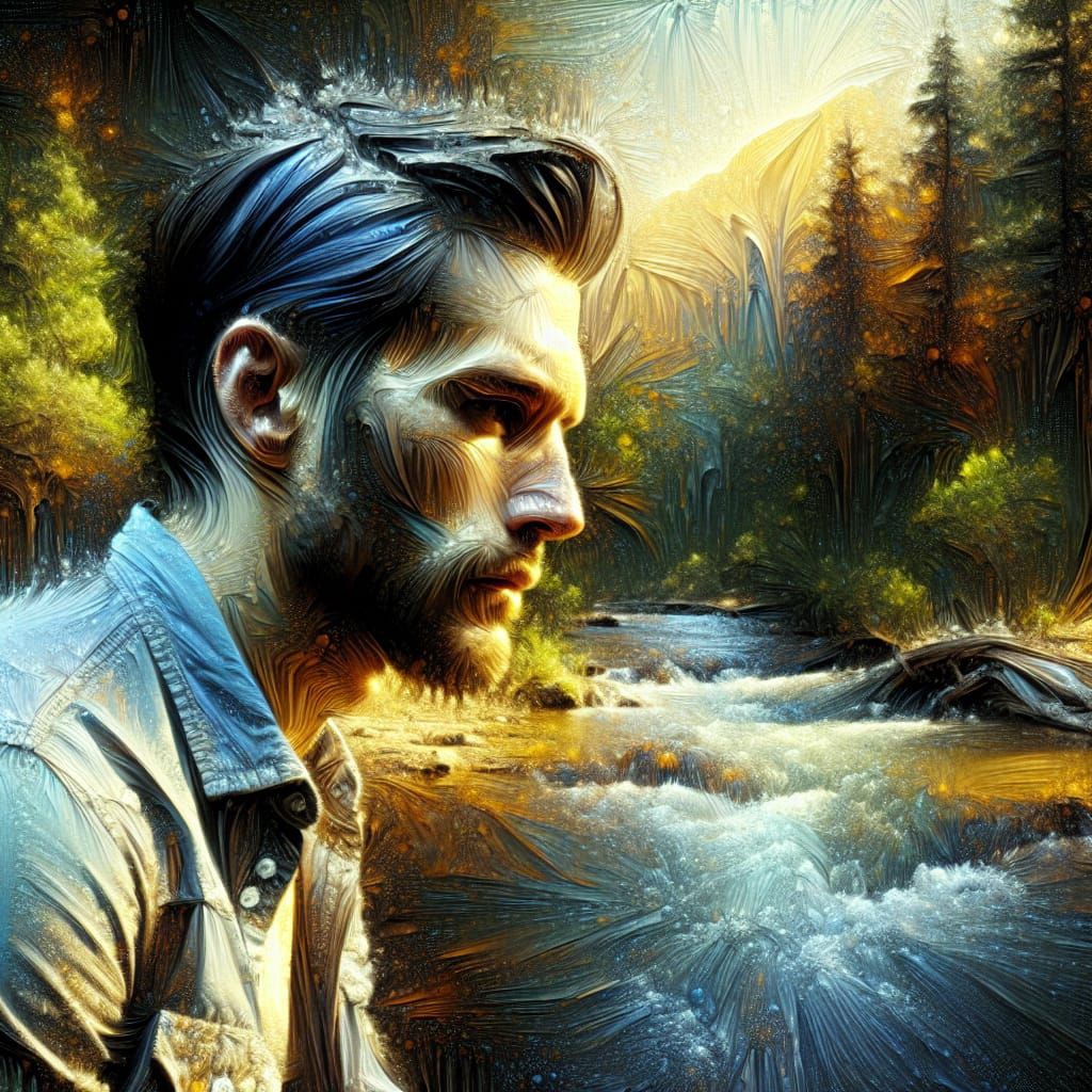 Man Finds Meaning of Life in Forest: Splash Art