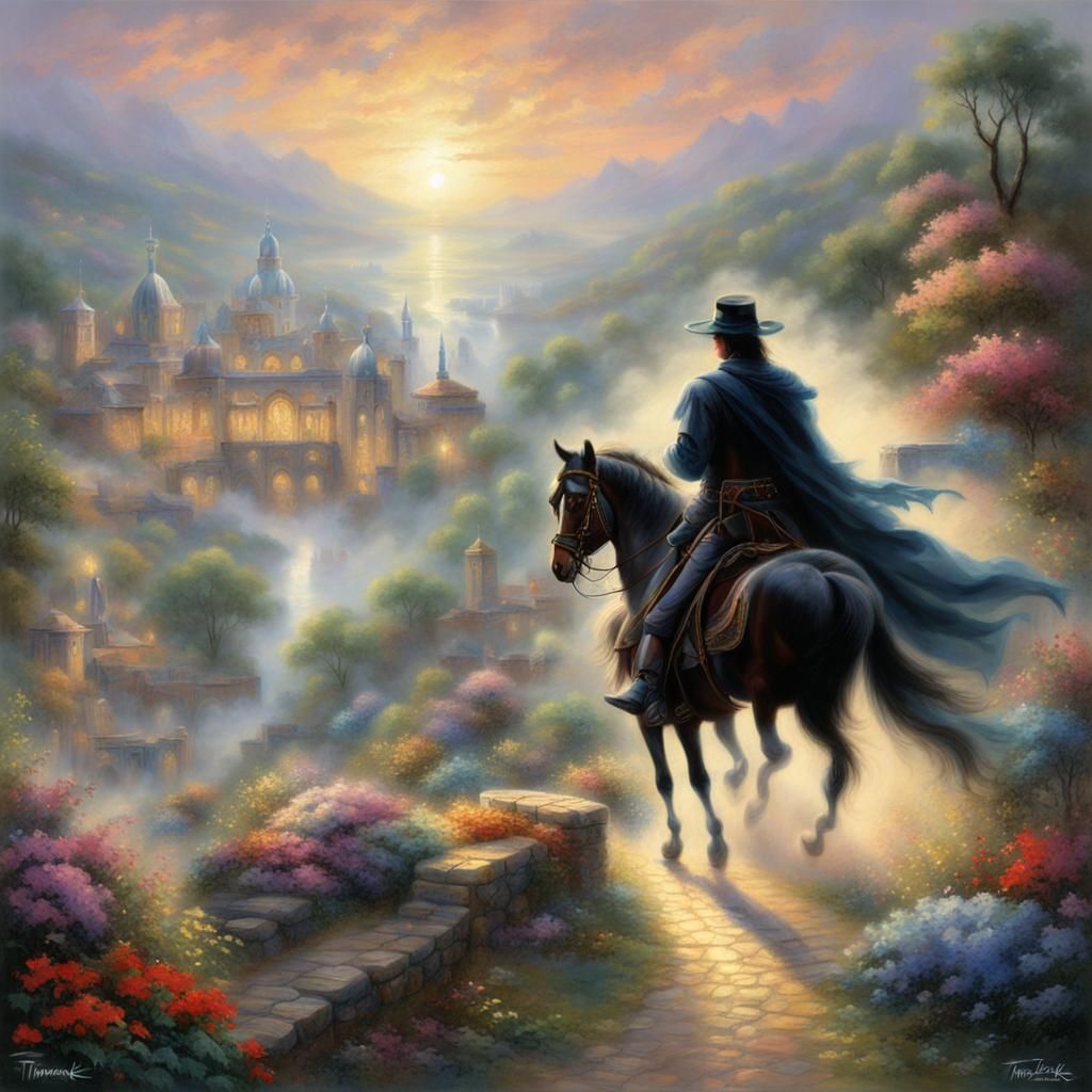 Ethereal Zorro Fantasy in Hyperdetailed Mist