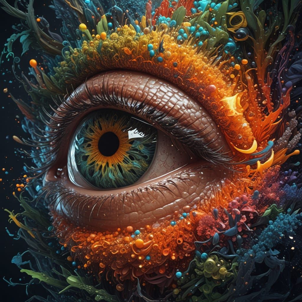 Intricate Fantasy Scene in Deep Color