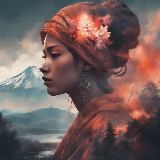 Intriguing Double Exposure Portrait