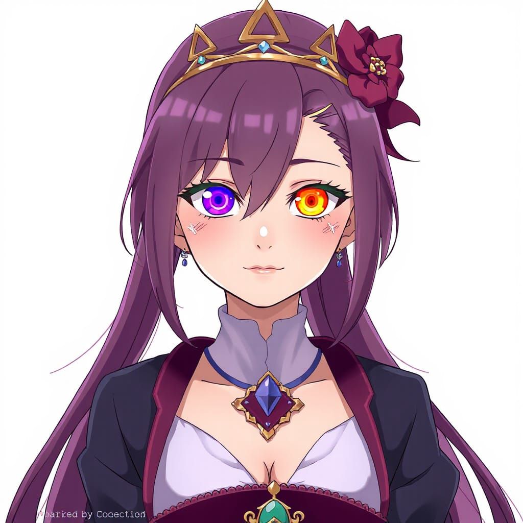 Anime Princess with Tenseigan Eyes in Naruto Style