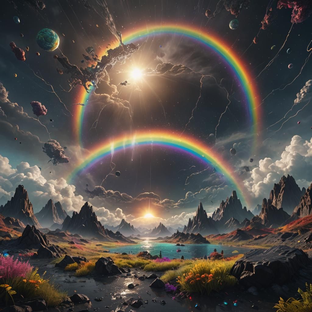 Rainbow Under Black Sun: Fantasy Concept Art