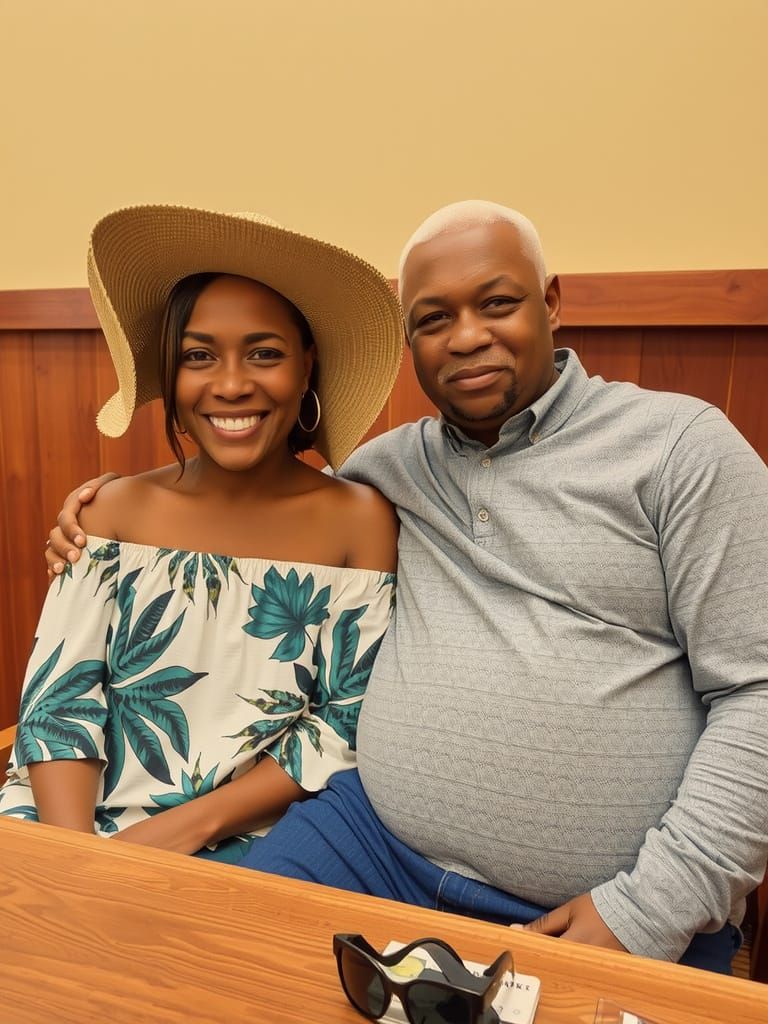 Father and Daughter Share a Happy Moment at Dinner