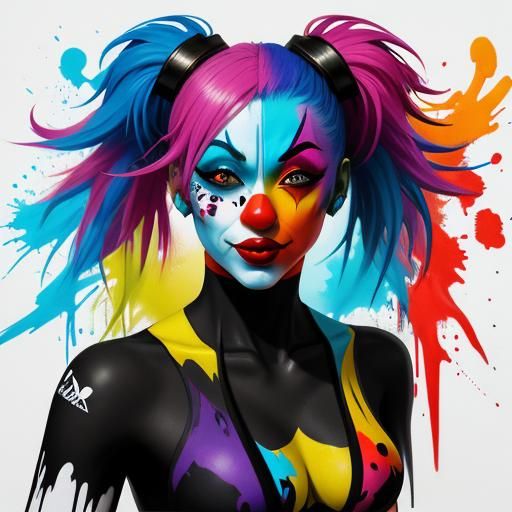 Ninja clown girl