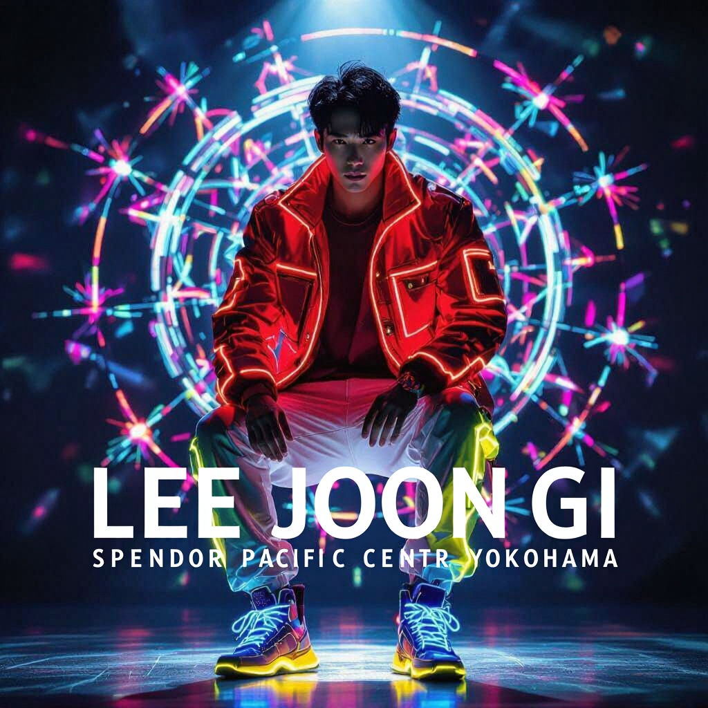 Neon Cyberpunk Performer on Stage