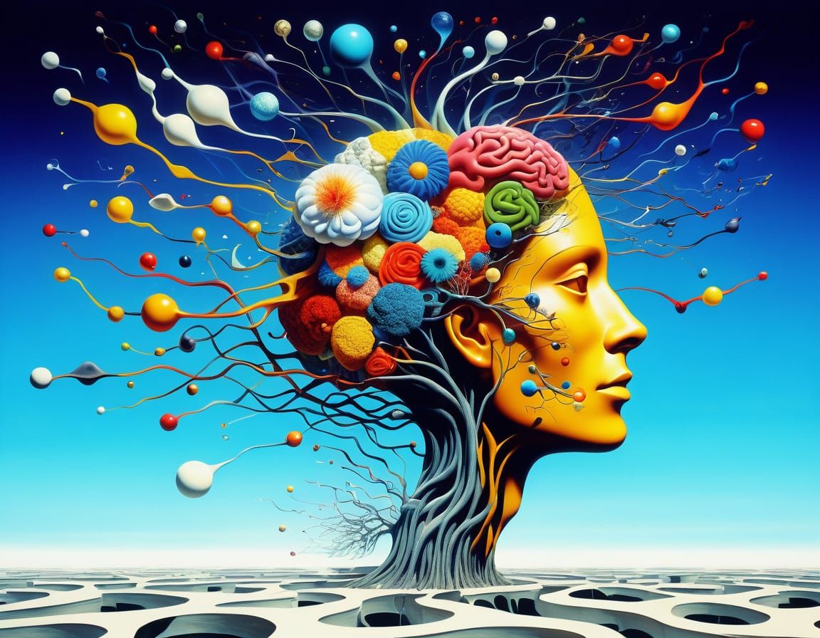 Neuroplastic Synesthesia Genesis in Surrealist Style