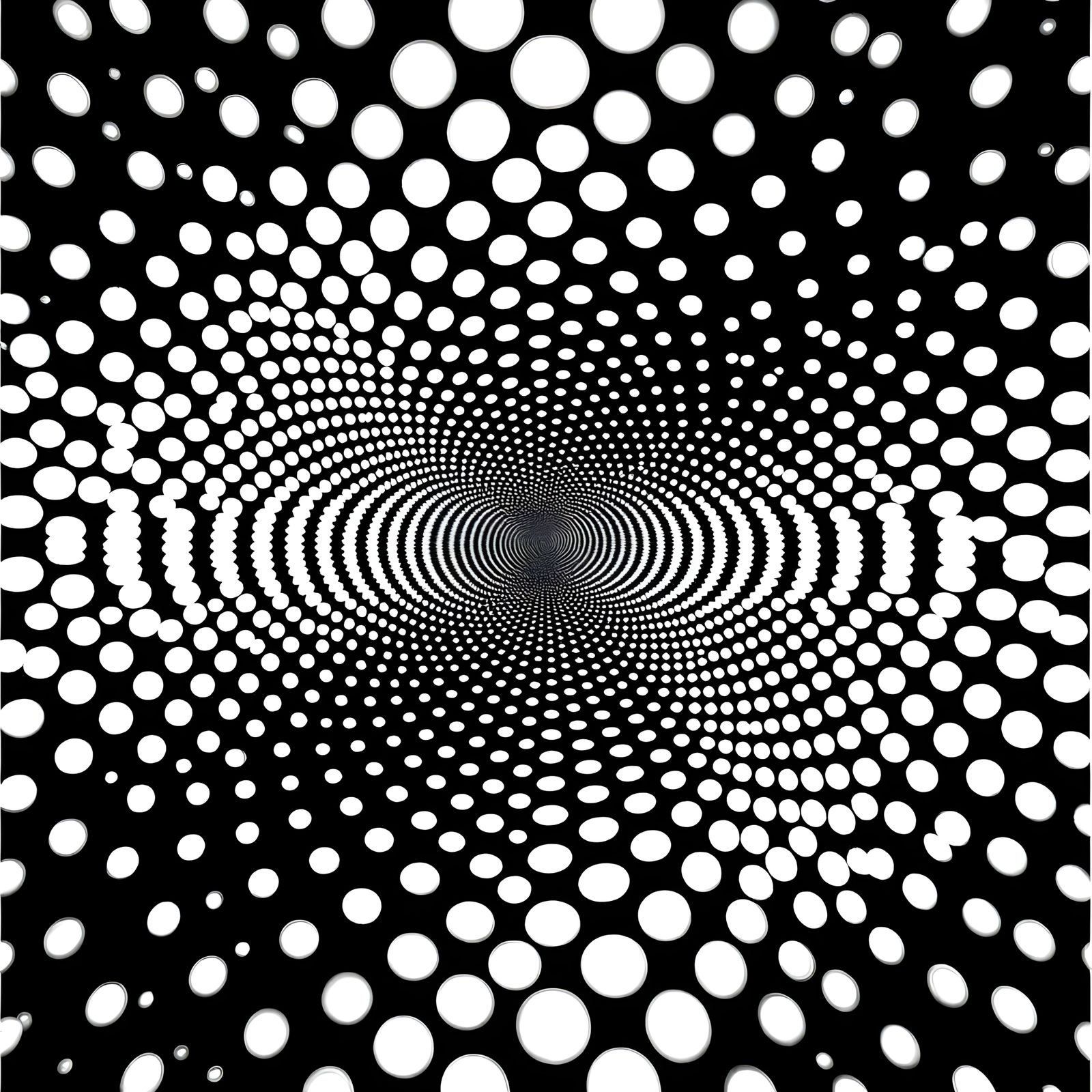 Black and White Moiré Pattern from Tiny Dots