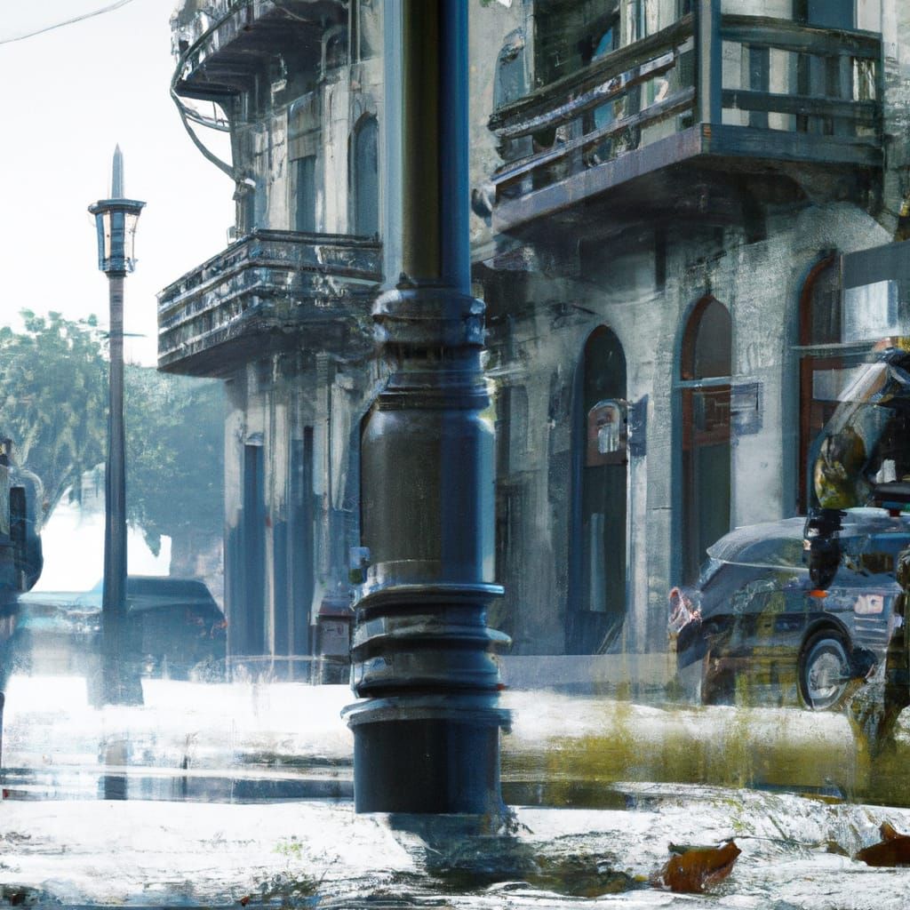 Detailed 3D Videogame Scene with Dynamic Lighting