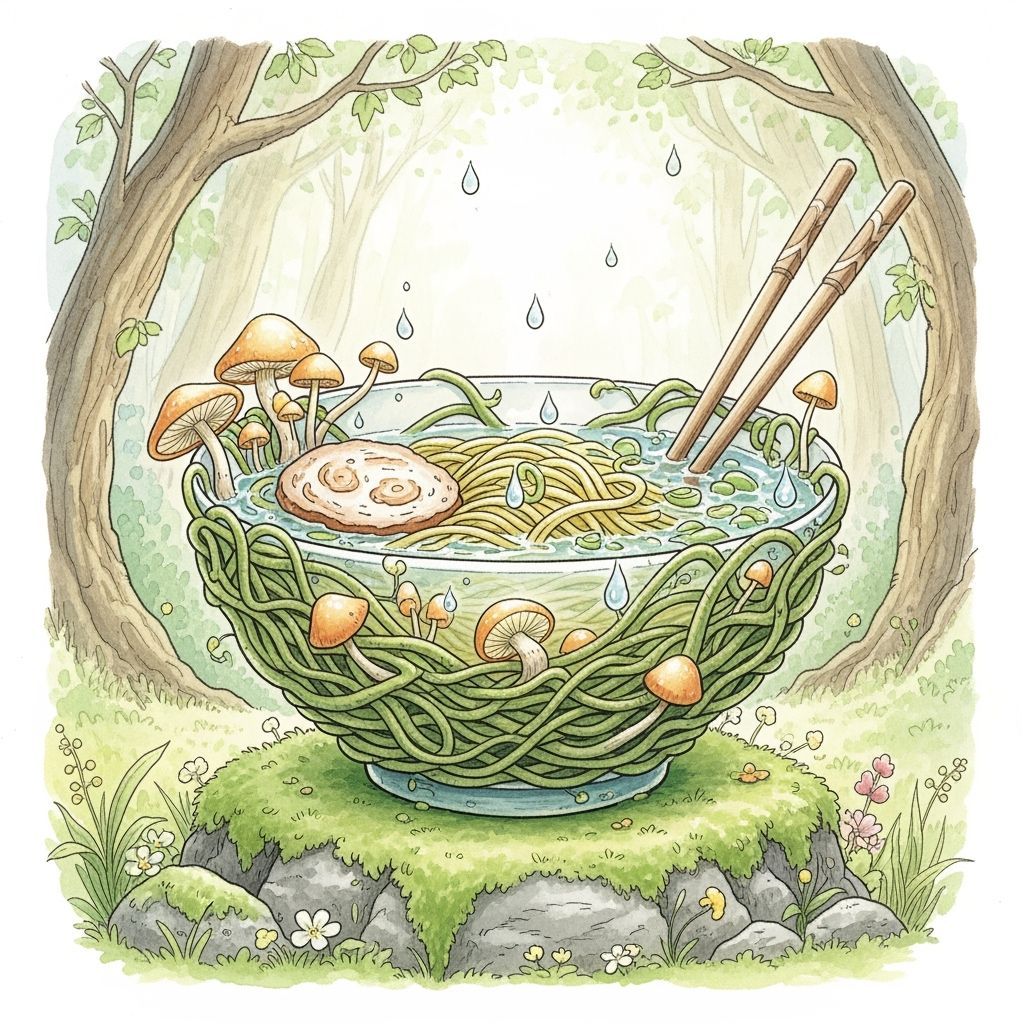 Enchanted Forest Ramen: A Whimsical Watercolor