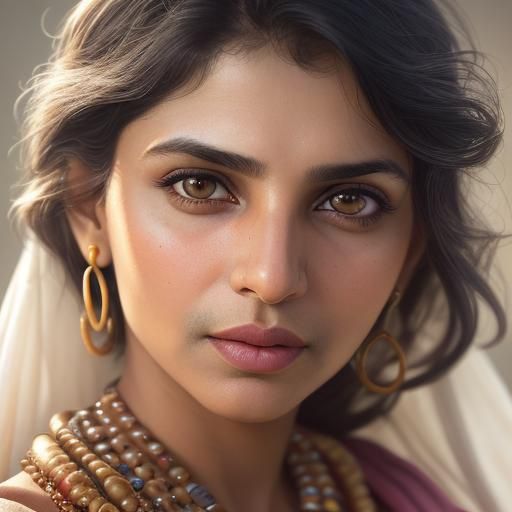 Professional Portrait of Pakistani Woman with Bokeh