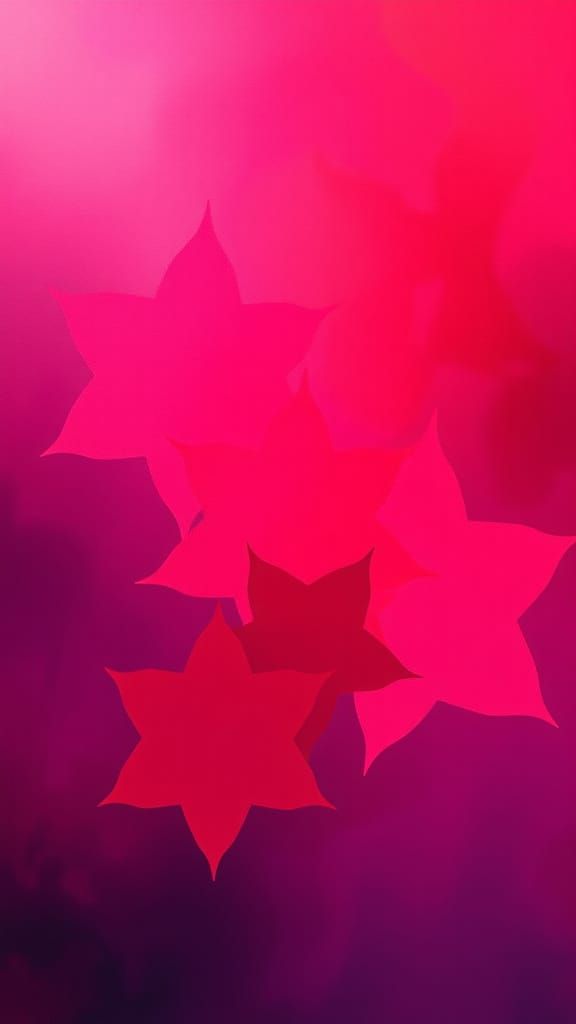 Abstract Romantic Evening in Ruby and Violet