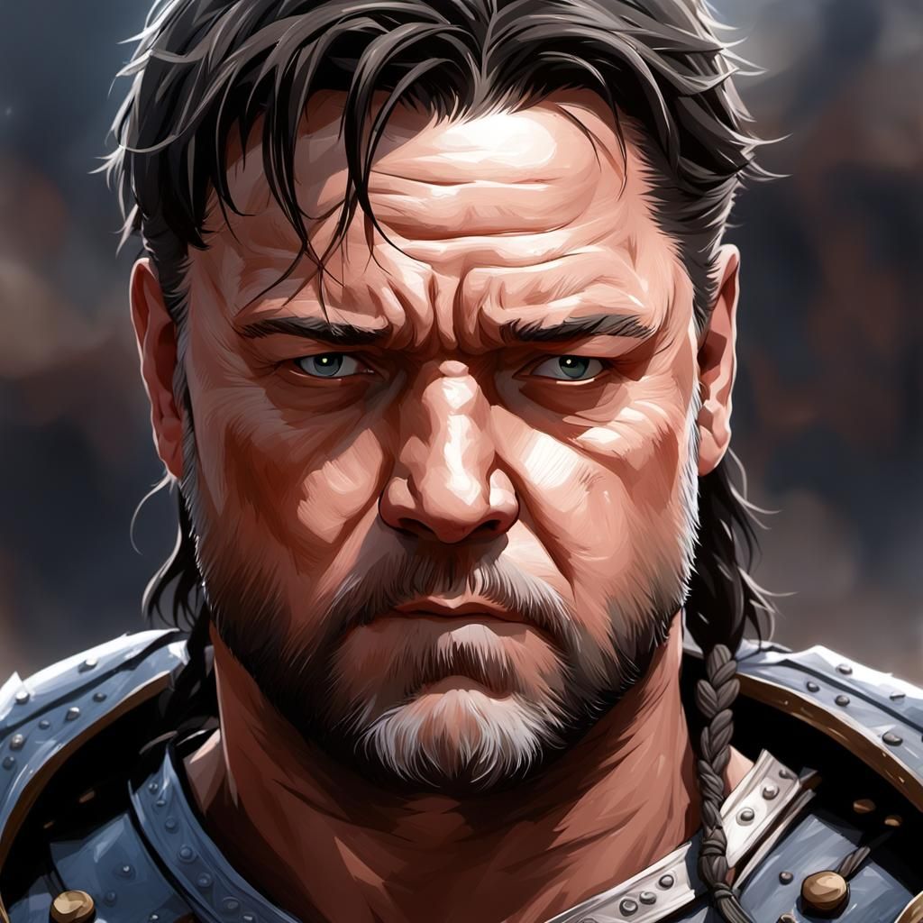 Maximus from Gladiator in 3D Anime Art