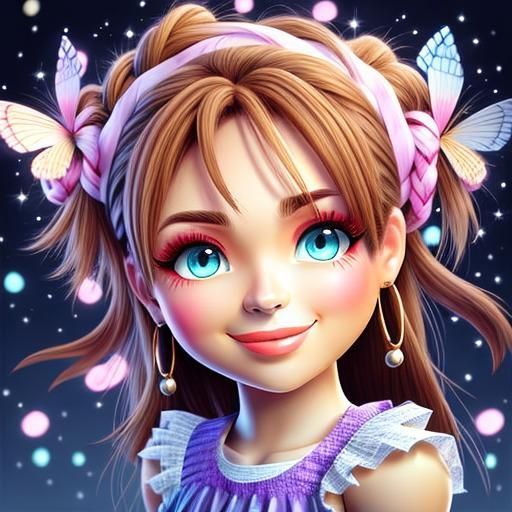 AI Generated Image of a Cute Girl