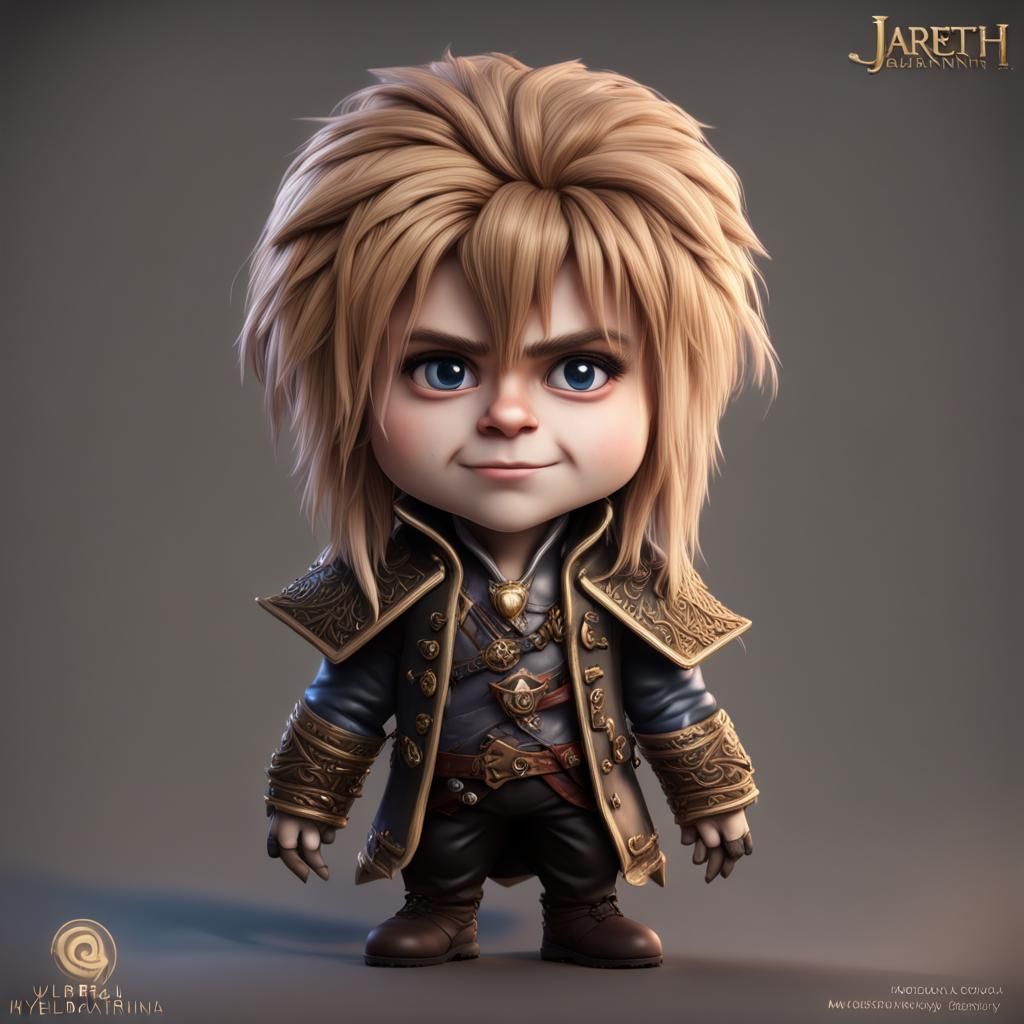 Hyperrealistic Chibi Jareth from Labyrinth