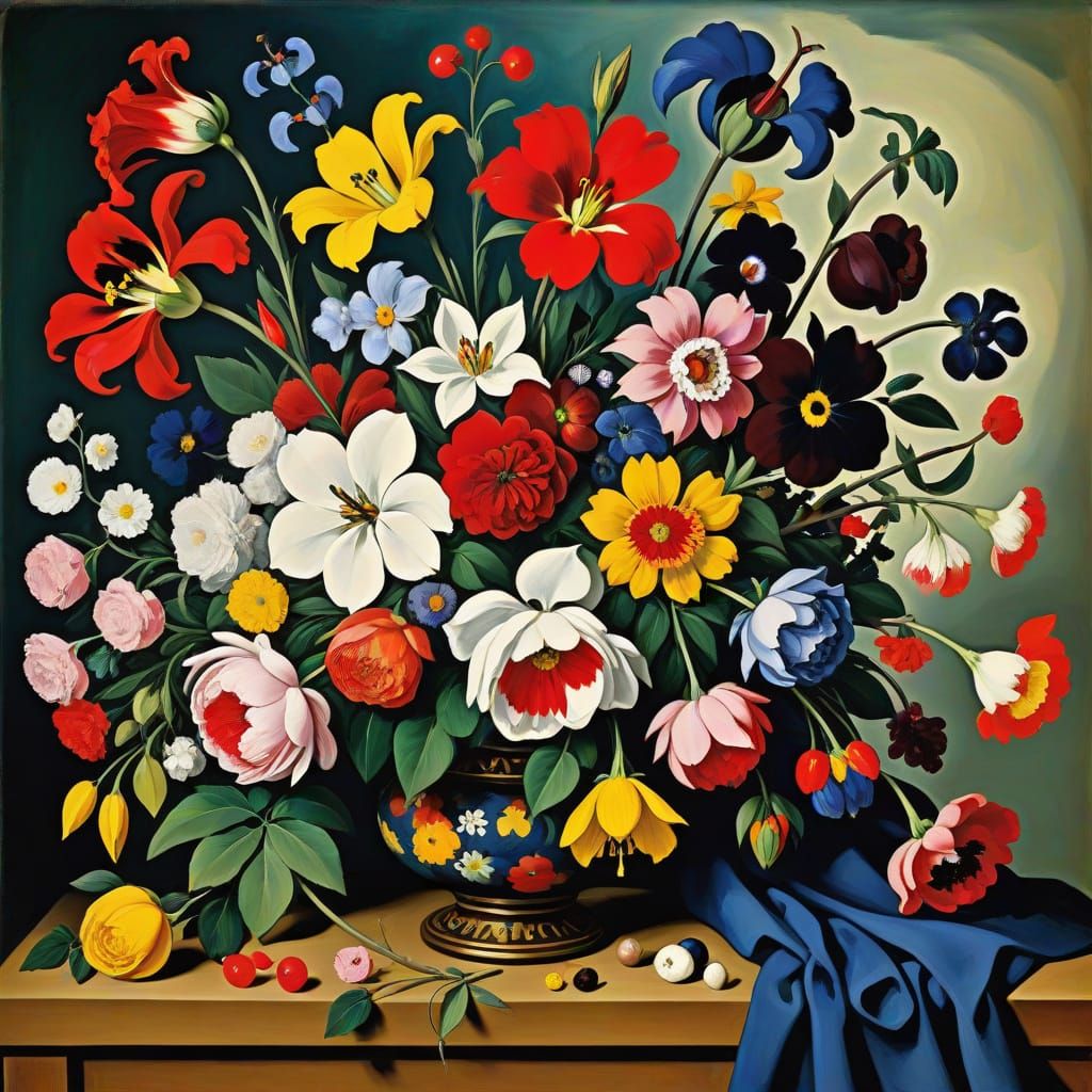Gothic Flowers Inspired by Classic Art
