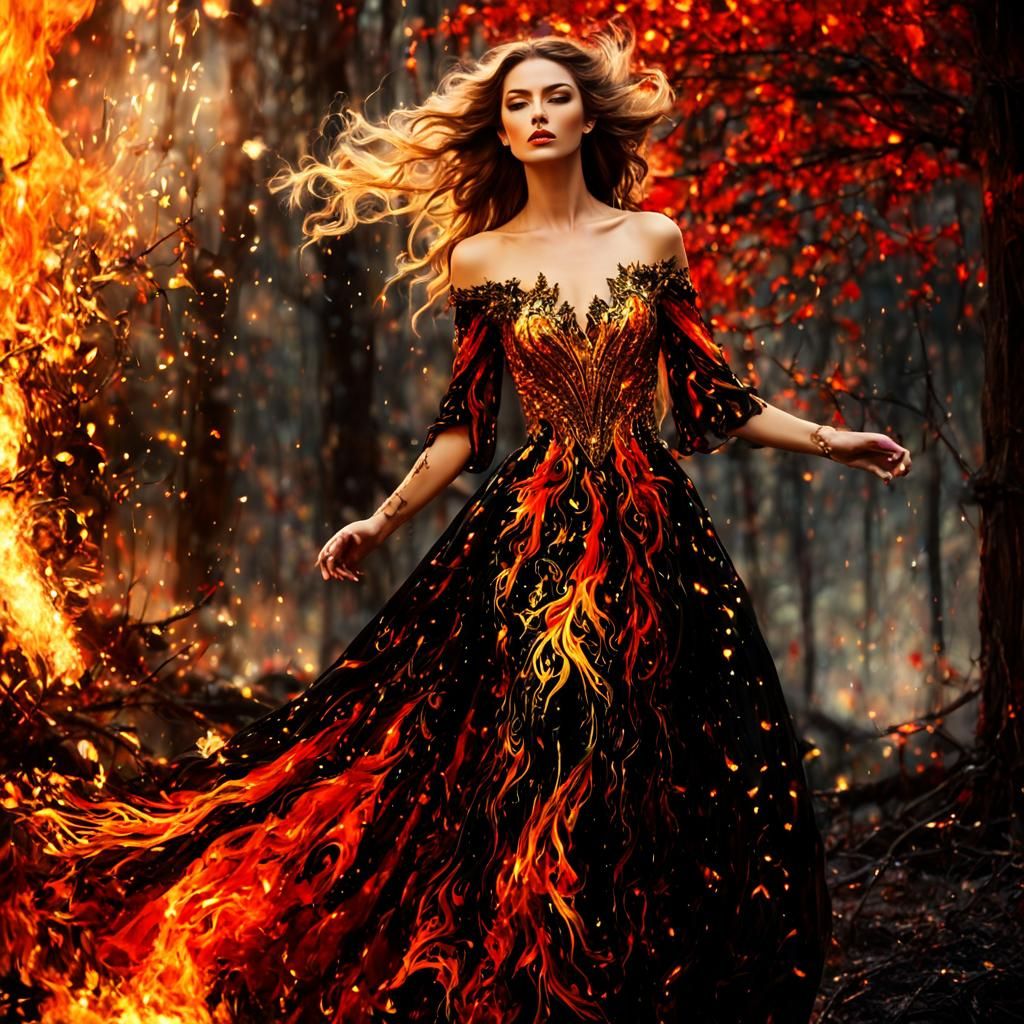 Firey woman.