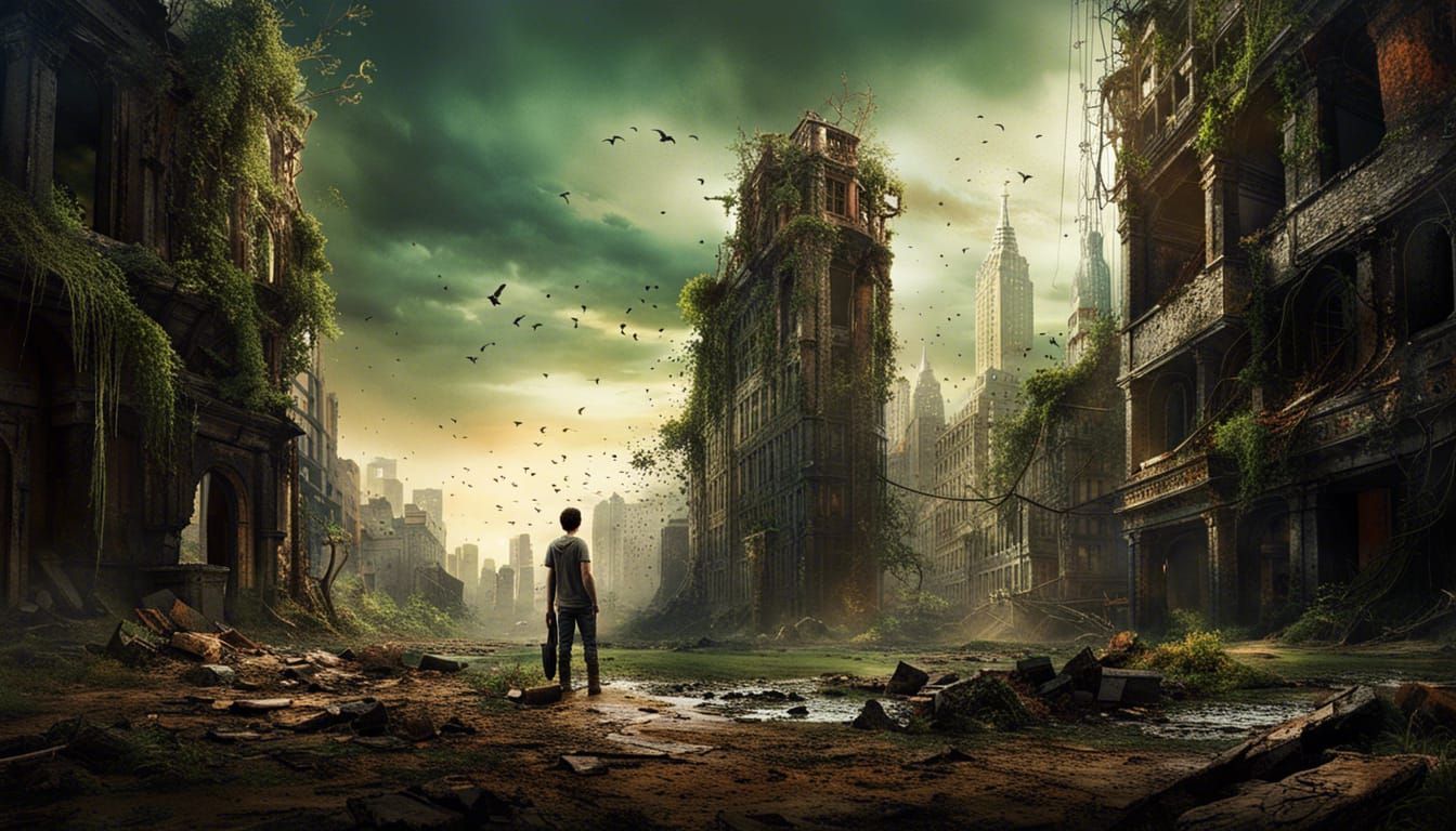 Post-Apocalyptic World: Nature Reclaims the Ruins
