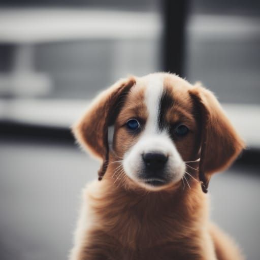 Cute Anime Puppy Hound Dog in Soft Light