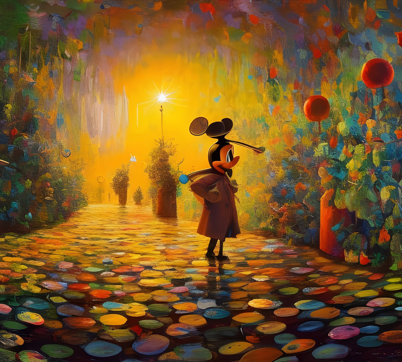 Surreal Mouse in Dreamscape: Hyperdetailed Abstract Art