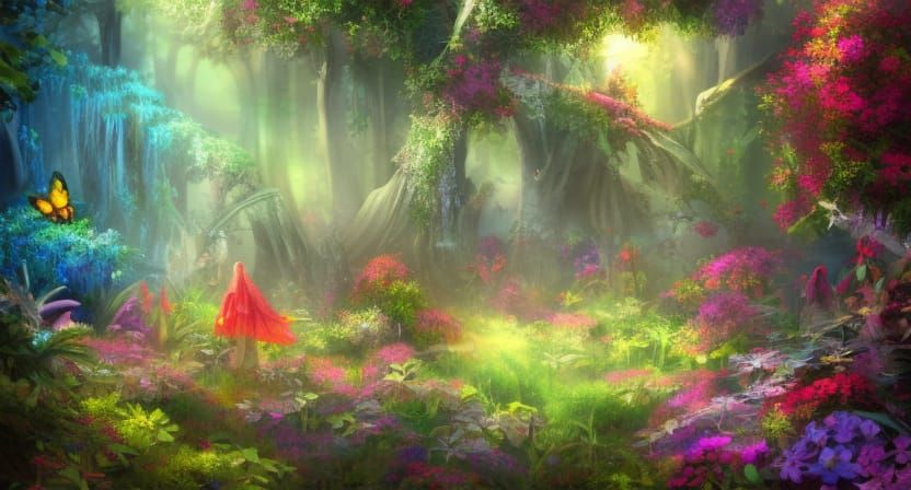 Enchanted Garden and Forest, Anime Style
