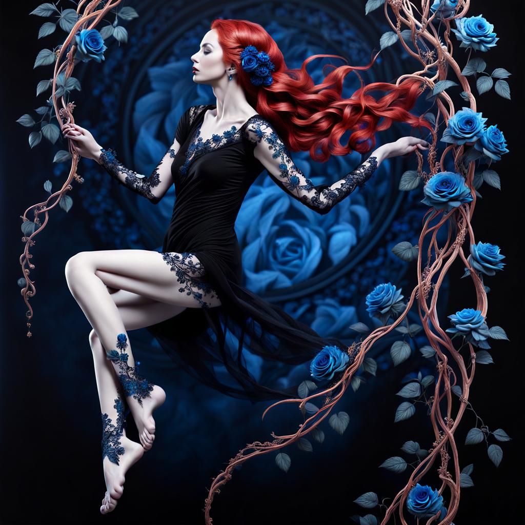 Crimson Beauty & Blue Roses