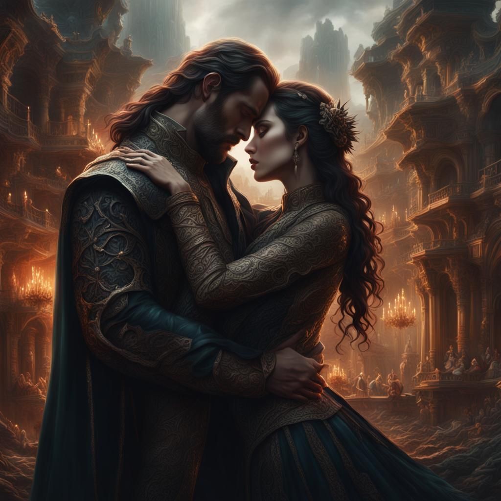 Passionate Embrace: Epic Cinematic Digital Matte Painting