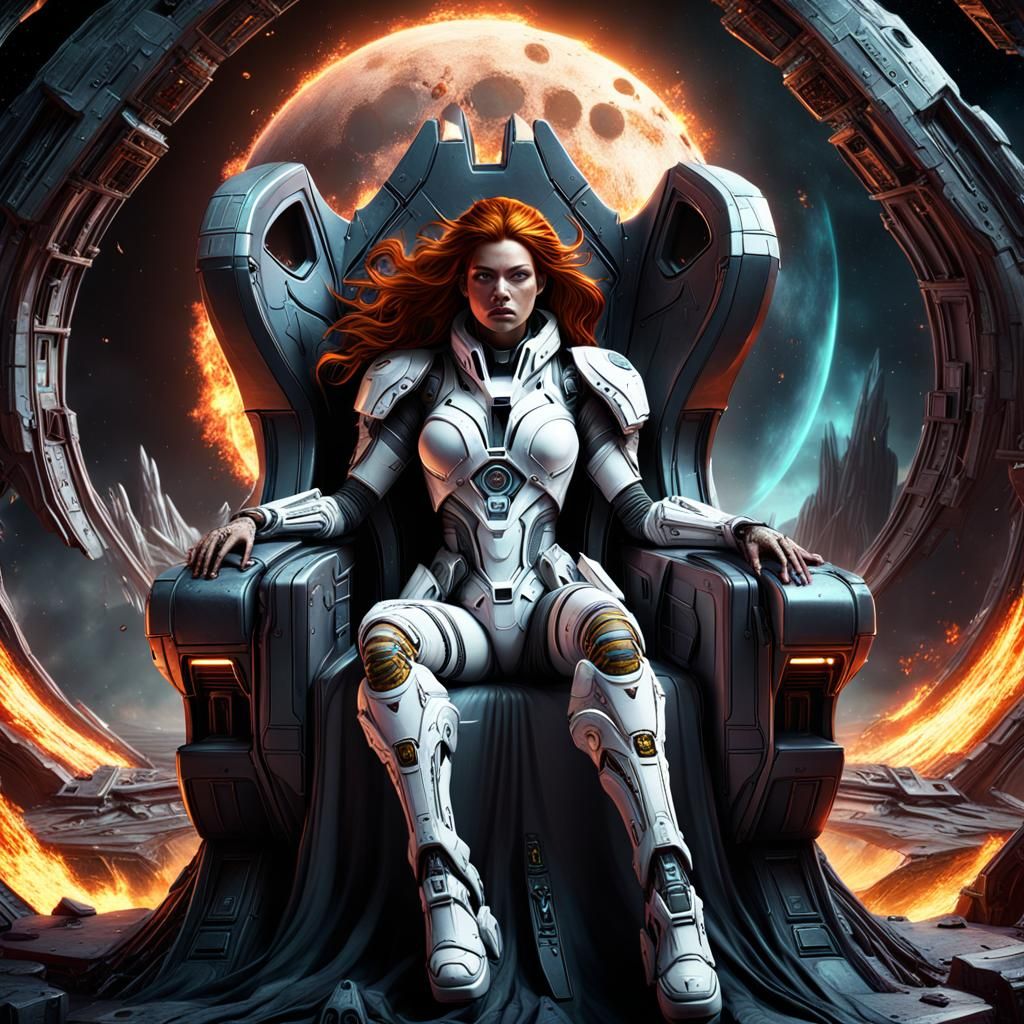 Sarah Kerrigan on Throne: Starcraft 2 Concept Art