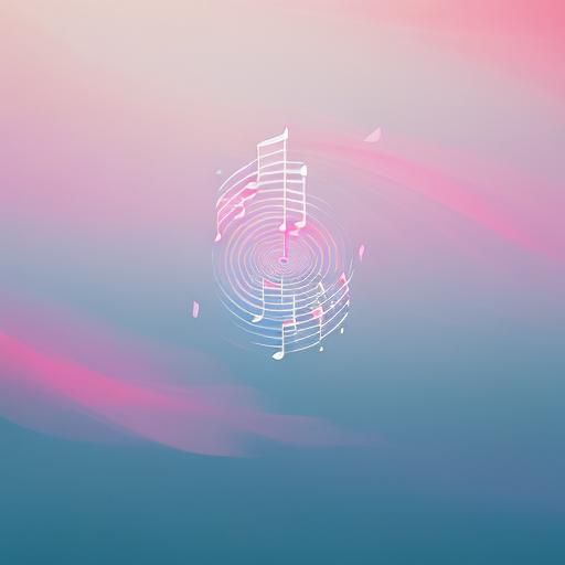 Ethereal Minimal Art in Turkish Rose Gradient