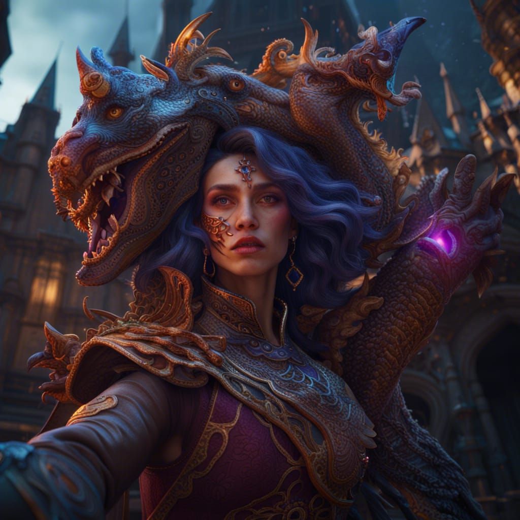 Detailed Matte Painting of a Selfie in 8K