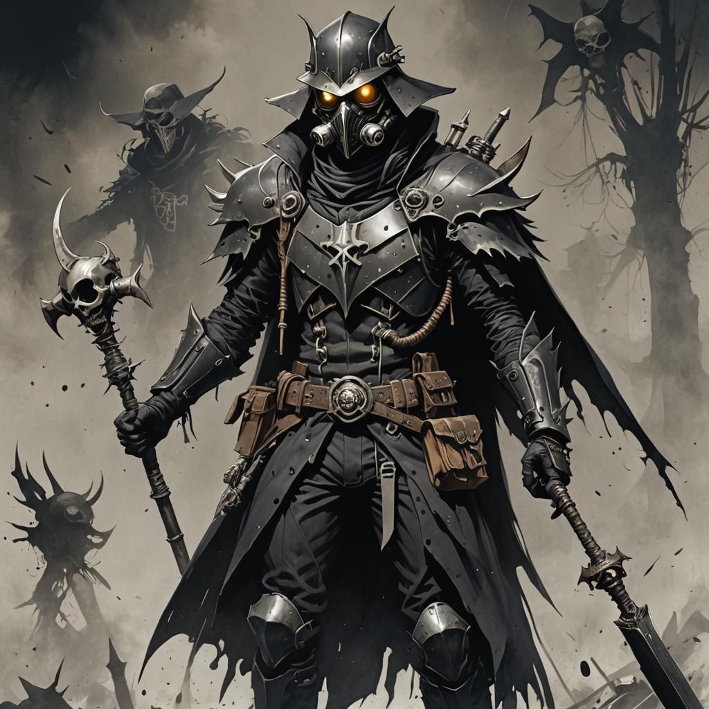 Gothic Kamen Rider Plague Doctor Concept Art