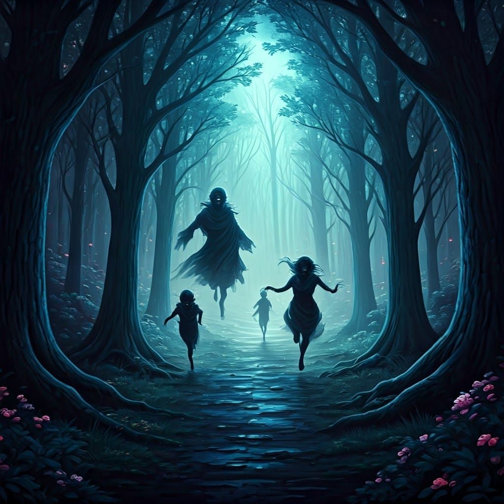 Moonlit Specters in Whispers of the Forest