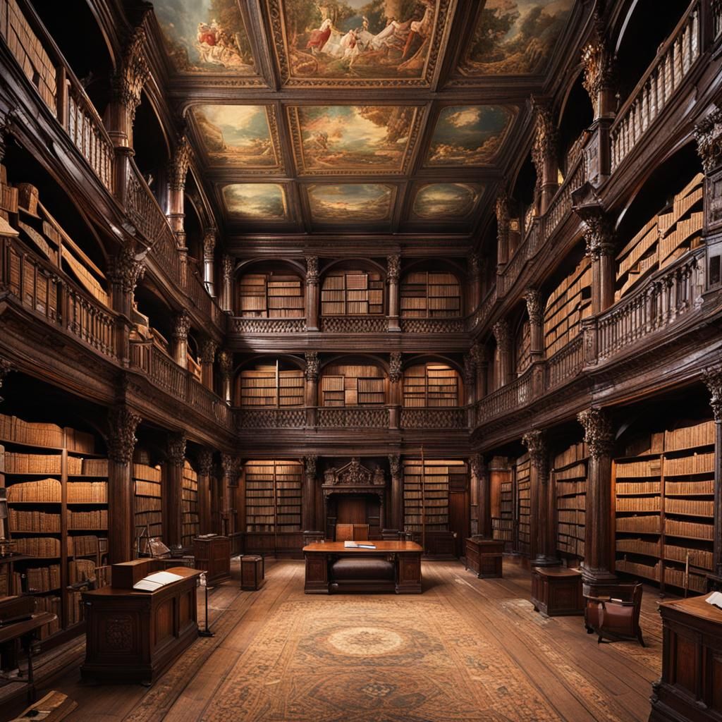 Ancient Library in a Small British Town