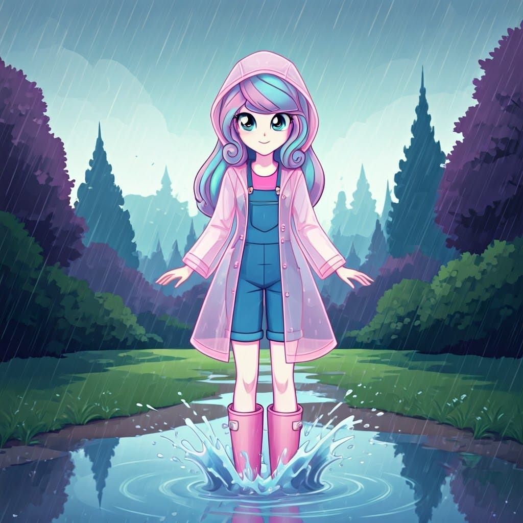 Princess Flurry Heart Splashing in Puddles