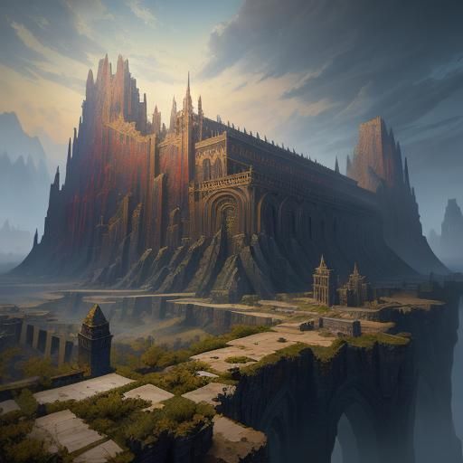 Esoteric Symbol Wall in Detailed Matte Painting