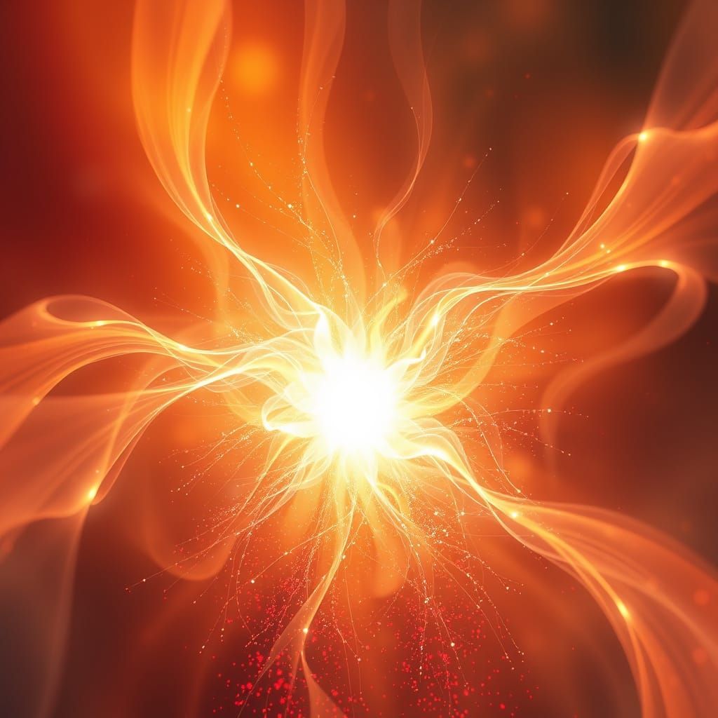 Luminous Entity Bursting with Golden Energy