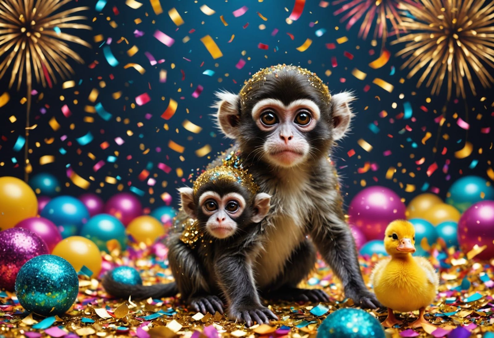 Vibrant Carnival Delight with Glittering Decorations