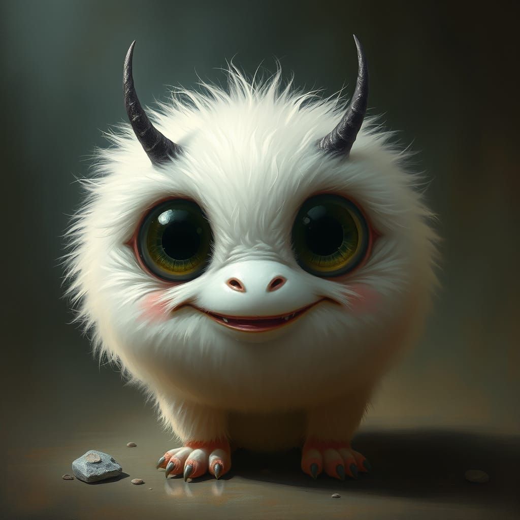 Cute Eldritch Horror Creature with Innocent Eyes