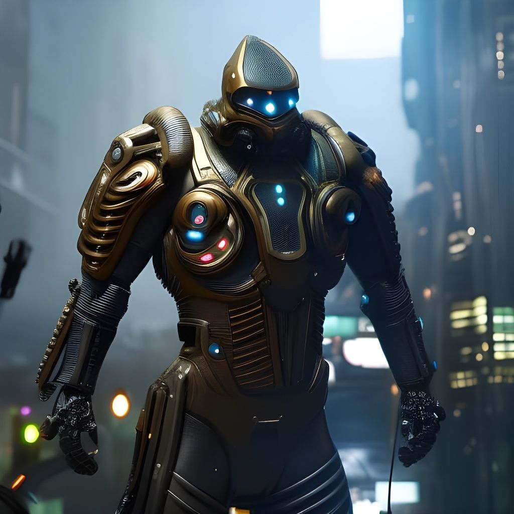 Alien Biomechanic in a Hyperdetailed Digital Art Style